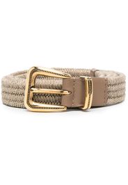 Brunello Cucinelli braided buckle belt - Neutrals