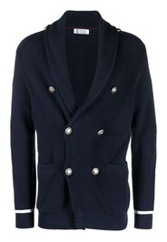 Brunello Cucinelli double-breasted cotton cardigan - Blue