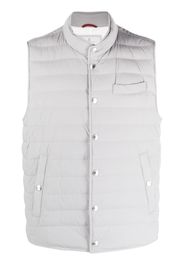 Brunello Cucinelli quilted padded down gilet - Grey
