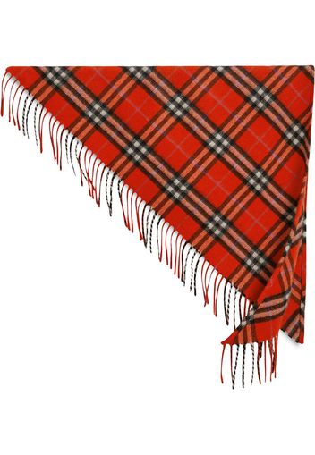 Burberry Kids The Mini Burberry Bandana in Check Cashmere - Red