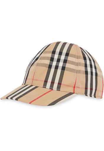 Burberry Kids Vintage Check and Icon Stripe Baseball Cap - Neutrals