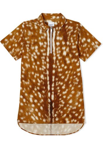 short-sleeve deer print shirt