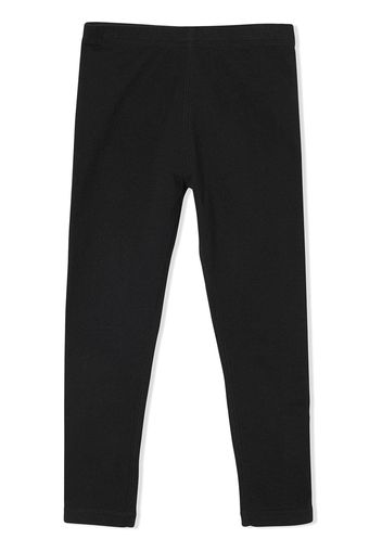 Burberry Kids logo tape stretch leggings - Black