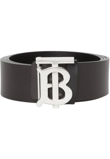 Burberry Reversible Monogram Motif Leather Belt - Black