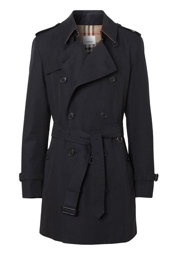 Burberry Cotton Gabardine Trench Coat - Blue