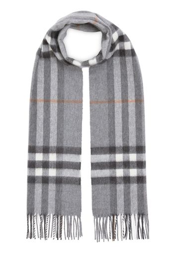 Burberry The Classic Check Cashmere Scarf - Grey