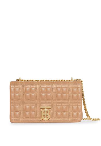 Burberry Small Quilted Check Lambskin Lola Bag - Neutrals