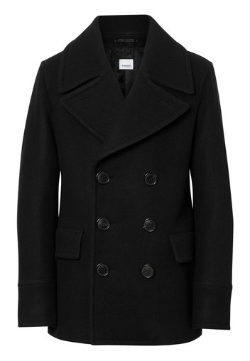 Burberry Wool Blend Pea Coat - Black