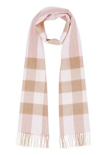 Burberry check pattern cashmere scarf - Neutrals