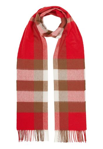 Burberry check cashmere scarf - Red