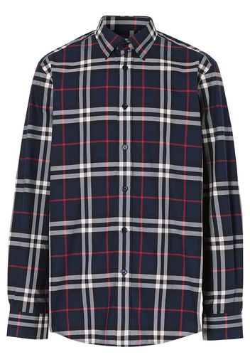 Burberry Vintage Check Cotton Poplin Shirt - Blue