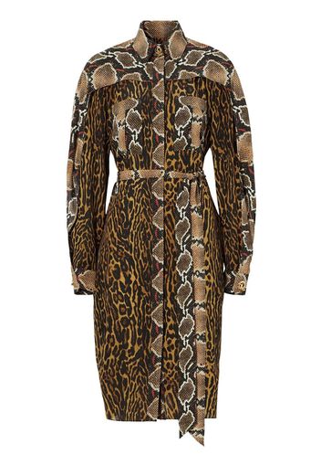 animal print shirt dress