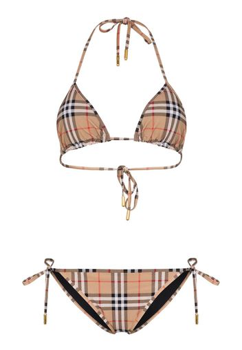 classic check bikini set