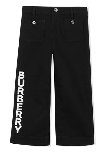 logo-print trousers