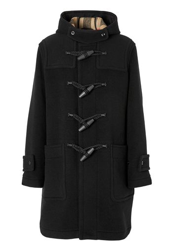 check-lined duffle coat