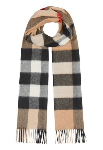 vintage check cashmere scarf