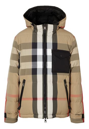 reversible hooded padded jacket