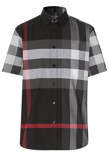 checked short-sleeve shirt