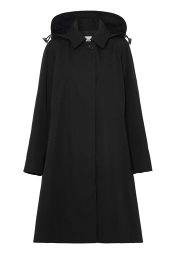 Burberry gabardine hooded car coat - Black