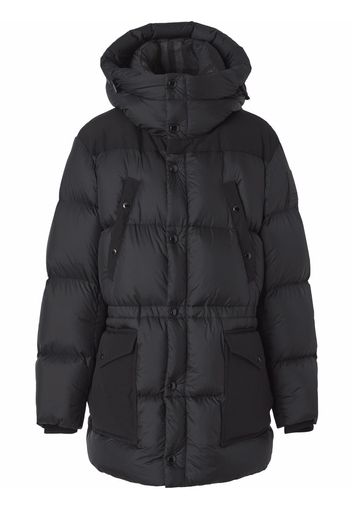 Burberry logo appliqué nylon puffer coat - Black