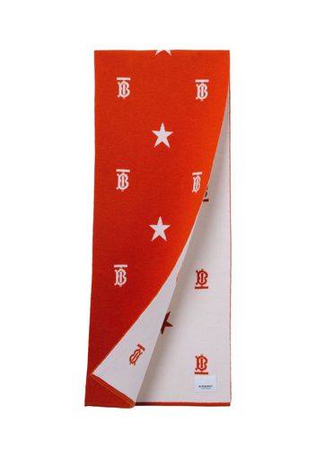 Burberry Kids star monogram-motif scarf - Orange