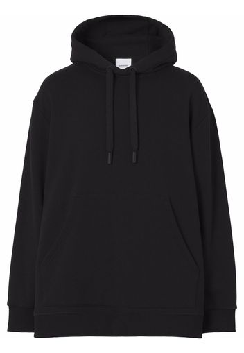 Burberry check-print panelled hoodie - Black