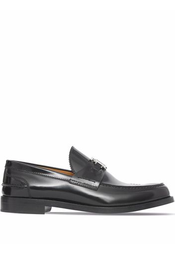 Burberry monogram-motif loafers - Black