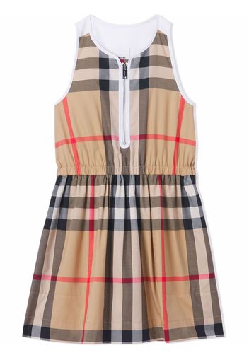 Burberry Kids sleeveless check dress - Neutrals