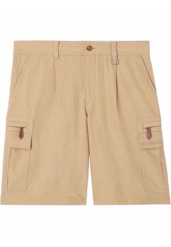 Burberry embroidered-logo cargo shorts - Neutrals