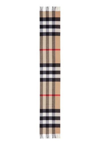 Burberry checked cashmere scarf - Neutrals