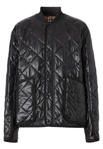 Burberry diamond-quilted bomber jacket - Black