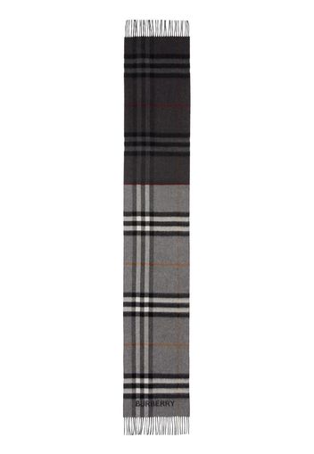 Burberry checked pattern scarf - Grey