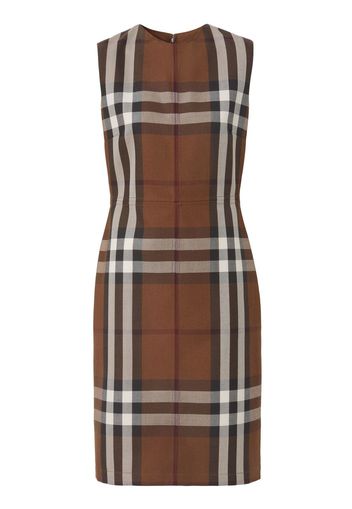 Burberry check-pattern sleeveless dress - Brown