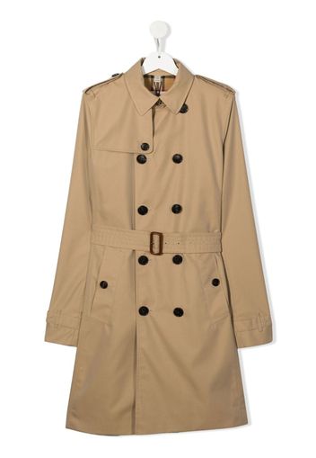 Burberry Kids TEEN double-breasted trench coat - Neutrals