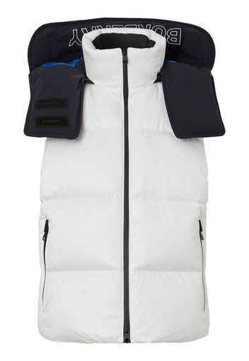 Burberry logo-print padded gilet - White