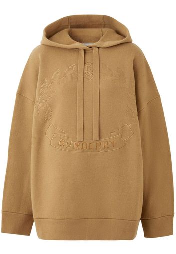 Burberry Oak Leaf Crest embroidered oversized hoodie - Neutrals