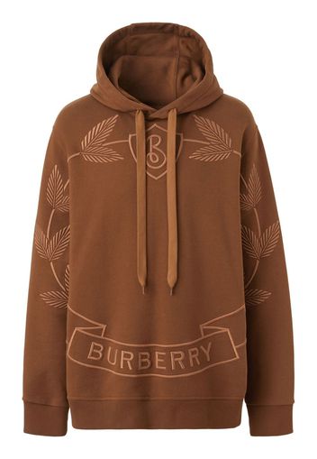 Burberry Oak Leaf Crest embroidered hoodie - Brown