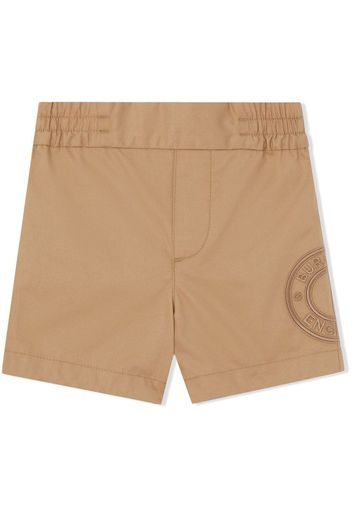 Burberry Kids embroidered-logo chino shorts - Neutrals