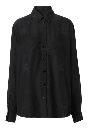 Burberry silk EKD pattern shirt - Black