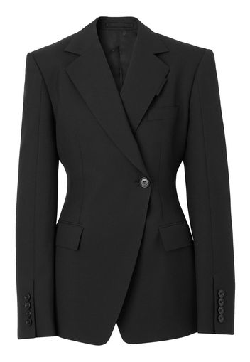 Burberry single breasted tailored blazer - Black