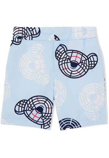 Burberry Kids Thomas Bear cotton shorts - Blue