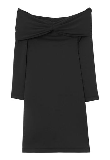 Burberry gathered-detail off-shoulder midi dress - Black