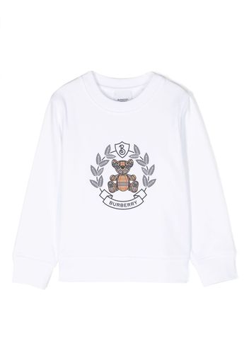 Burberry Kids Crest Bear-print cotton sweatshirt - White