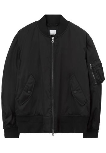 Burberry Chequered Crest bomber jacket - BLACK