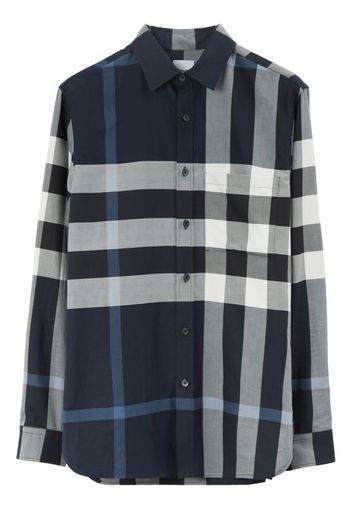 Burberry check-print cotton shirt - Black