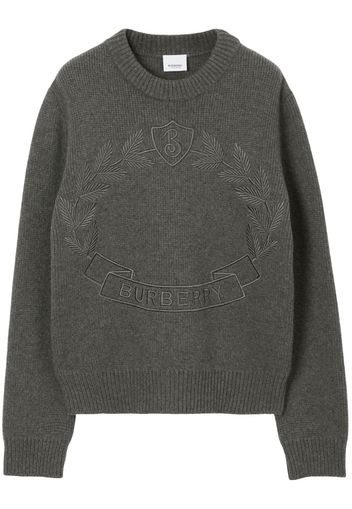 Burberry Oak Leaf Crest wool jumper - Grey