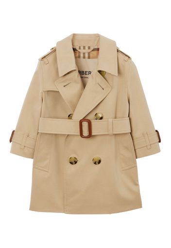 Burberry Kids belted gabardine trench coat - Neutrals