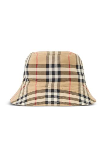 Burberry Kids reversible cotton bucket hat - Neutrals