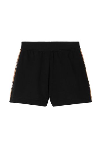 Burberry Kids Vintage Check stripe track shorts - Black