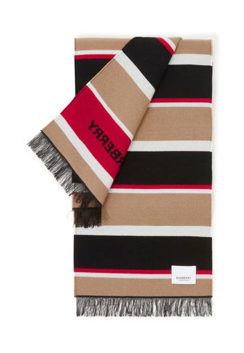 Burberry Kids striped wool scarf - ARCHIVE BEIGE